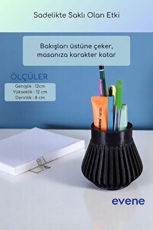 Kalemlik Masa Kalemliği Organizer Kalemlik Siyah Renk Model 83