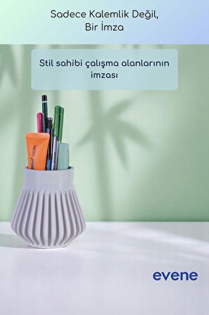 Kalemlik Masa Kalemliği Organizer Kalemlik Beyaz Renk Model 83