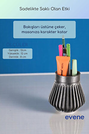 Kalemlik Masa Kalemliği Organizer Kalemlik Gümüş Eskitme Renk Model 83