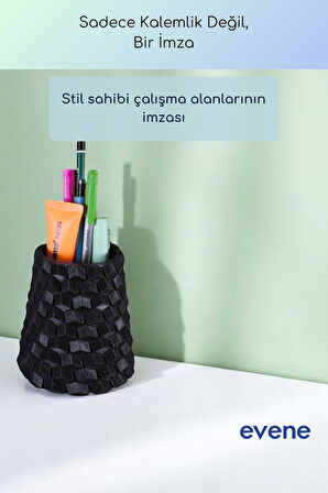 Kalemlik Masa Kalemliği Organizer Kalemlik Siyah Renk Model 84