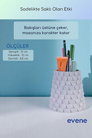 Kalemlik Masa Kalemliği Organizer Kalemlik Beyaz Renk Model 84