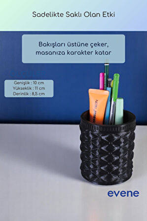 Kalemlik Masa Kalemliği Organizer Kalemlik Siyah Renk Model 85
