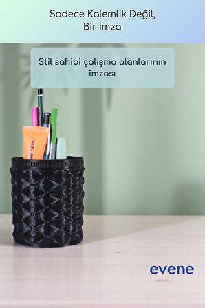 Kalemlik Masa Kalemliği Organizer Kalemlik Siyah Renk Model 85
