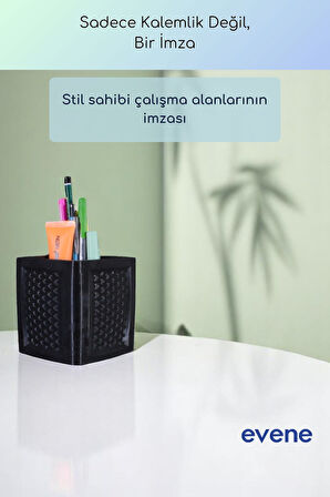 Kalemlik Masa Kalemliği Organizer Kalemlik Siyah Renk Model 86
