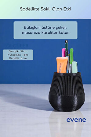 Kalemlik Masa Kalemliği Organizer Kalemlik Siyah Renk Model 88