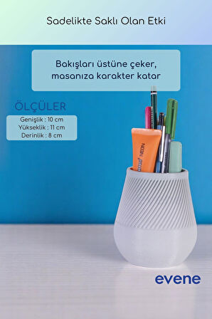 Kalemlik Masa Kalemliği Organizer Kalemlik Beyaz Renk Model 88