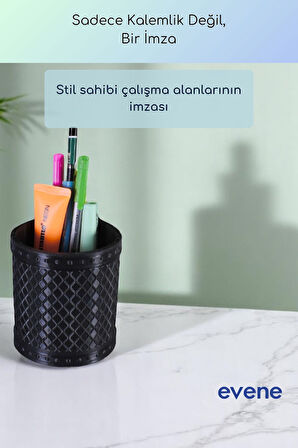 Kalemlik Masa Kalemliği Organizer Kalemlik Siyah Renk Model 90