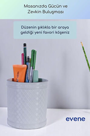 Kalemlik Masa Kalemliği Organizer Kalemlik Beyaz Renk Model 90