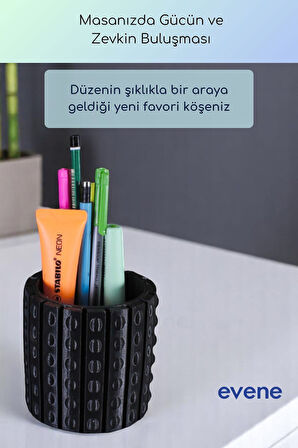 Kalemlik Masa Kalemliği Organizer Kalemlik Siyah Renk Model 91