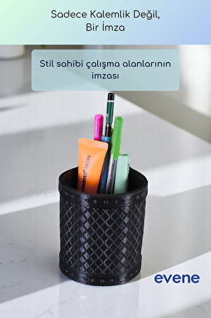Kalemlik Masa Kalemliği Organizer Kalemlik Siyah Renk Model 91