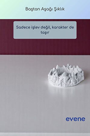 Küllük Gümüş Eskitme Renk Kül Tablası Dekoratif Küllük Model 9