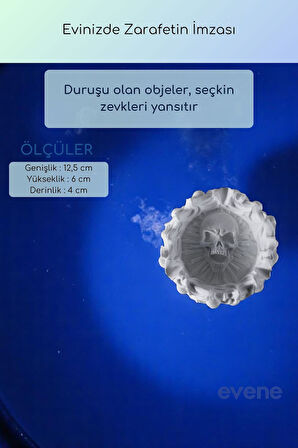 Küllük Gümüş Eskitme Renk Kül Tablası Dekoratif Küllük Model 9
