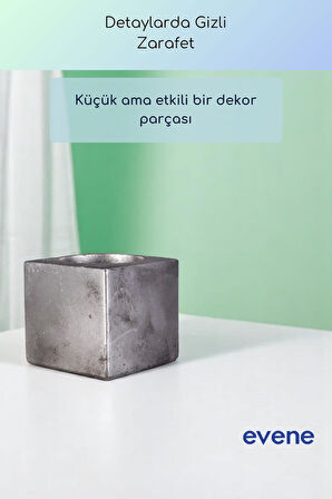 Mumluk Şamdan Ince Mum Uyumlu Siyah Renk Model 51