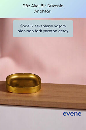 Takı Organizer Makyaj Düzenleyici Kozmetik Organizer Dekoratif Tabak Altın Eskitme Renk Model 37