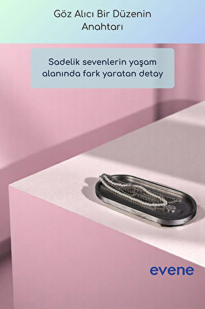 Takı Organizer Makyaj Düzenleyici Kozmetik Organizer Dekoratif Tabak Altın Renk Model 36