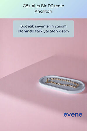 Takı Organizer Makyaj Düzenleyici Kozmetik Organizer Dekoratif Tabak Altın Renk Model 36