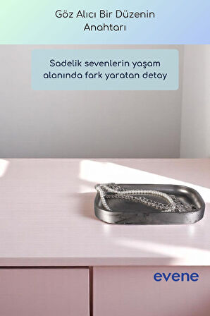 Takı Organizer Makyaj Düzenleyici Kozmetik Organizer Dekoratif Tabak Altın Eskitme Renk Model 35