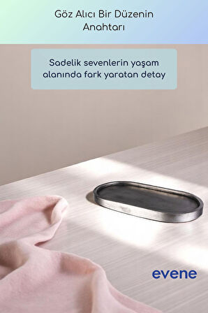 Takı Organizer Makyaj Düzenleyici Kozmetik Organizer Dekoratif Tabak Gümüş Eskitme Renk Model 32