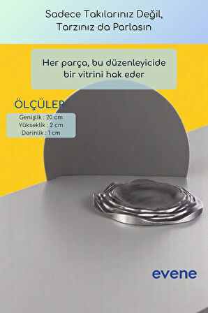 Takı Organizer Makyaj Düzenleyici Kozmetik Organizer Dekoratif Tabak Siyah Renk Model 26