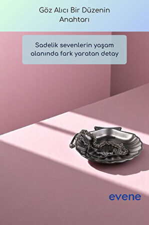 Takı Organizer Makyaj Düzenleyici Kozmetik Organizer Dekoratif Tabak Siyah Renk Model 25