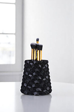 Makyaj Organizeri Makyaj Fırçalığı Makyaj Organizer Düzenleyici Siyah Renk Model 84