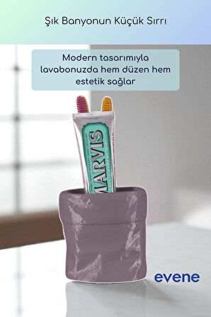 Diş Fırçalığı Diş Fırçalık Diş Fırçası Standı Diş Fırçası Tutucu Siyah Renk Model 80