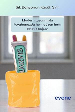 Diş Fırçalığı Diş Fırçalık Diş Fırçası Standı Diş Fırçası Tutucu Siyah Renk Model 80