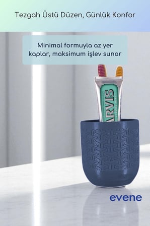 Diş Fırçalığı Diş Fırçalık Diş Fırçası Standı Diş Fırçası Tutucu Altın Renk Model 77