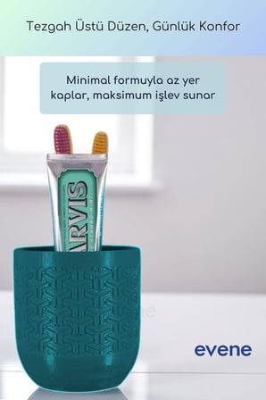 Diş Fırçalığı Diş Fırçalık Diş Fırçası Standı Diş Fırçası Tutucu Altın Renk Model 77