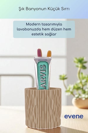 Diş Fırçalığı Diş Fırçalık Diş Fırçası Standı Diş Fırçası Tutucu Siyah Renk Model 78