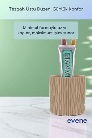Diş Fırçalığı Diş Fırçalık Diş Fırçası Standı Diş Fırçası Tutucu Siyah Renk Model 78
