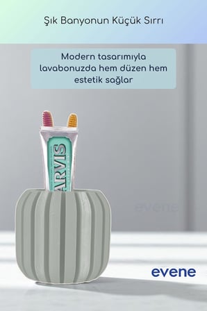 Diş Fırçalığı Diş Fırçalık Diş Fırçası Standı Diş Fırçası Tutucu Altın Eskitme Model 79