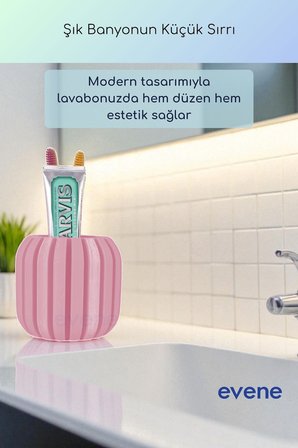 Diş Fırçalığı Diş Fırçalık Diş Fırçası Standı Diş Fırçası Tutucu Altın Eskitme Model 79