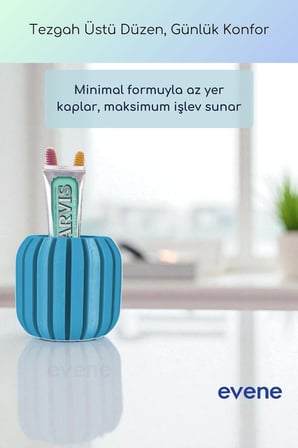 Diş Fırçalığı Diş Fırçalık Diş Fırçası Standı Diş Fırçası Tutucu Altın Eskitme Model 79