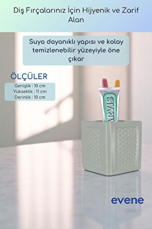 Diş Fırçalığı Diş Fırçalık Diş Fırçası Standı Diş Fırçası Tutucu Altın Renk Model 86