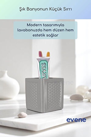 Diş Fırçalığı Diş Fırçalık Diş Fırçası Standı Diş Fırçası Tutucu Altın Renk Model 86