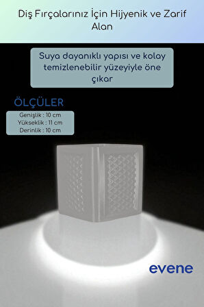 Diş Fırçalığı Diş Fırçalık Diş Fırçası Standı Diş Fırçası Tutucu Altın Renk Model 86