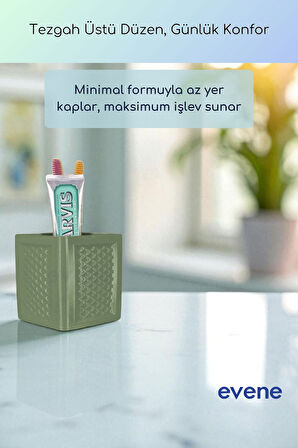 Diş Fırçalığı Diş Fırçalık Diş Fırçası Standı Diş Fırçası Tutucu Altın Renk Model 86