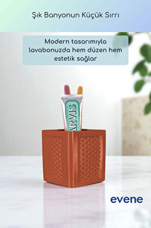 Diş Fırçalığı Diş Fırçalık Diş Fırçası Standı Diş Fırçası Tutucu Altın Renk Model 86
