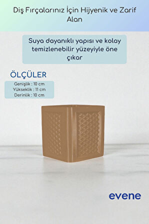 Diş Fırçalığı Diş Fırçalık Diş Fırçası Standı Diş Fırçası Tutucu Altın Renk Model 86