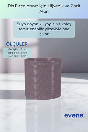Diş Fırçalığı Diş Fırçalık Diş Fırçası Standı Diş Fırçası Tutucu Siyah Renk Model 87