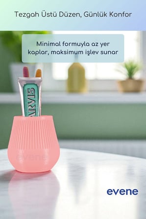 Diş Fırçalığı Diş Fırçalık Diş Fırçası Standı Diş Fırçası Tutucu Siyah Renk Model 88