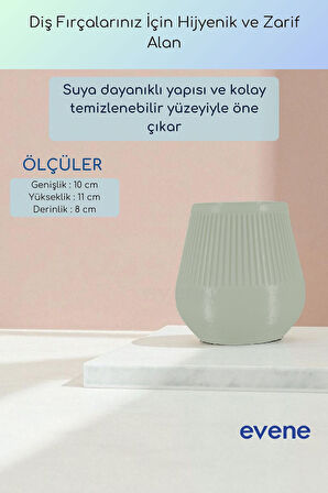 Diş Fırçalığı Diş Fırçalık Diş Fırçası Standı Diş Fırçası Tutucu Bej Renk Model 88