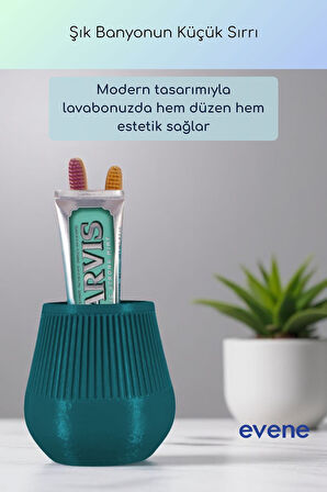 Diş Fırçalığı Diş Fırçalık Diş Fırçası Standı Diş Fırçası Tutucu Siyah Renk Model 88