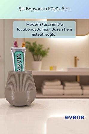 Diş Fırçalığı Diş Fırçalık Diş Fırçası Standı Diş Fırçası Tutucu Siyah Renk Model 88