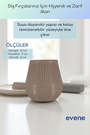 Diş Fırçalığı Diş Fırçalık Diş Fırçası Standı Diş Fırçası Tutucu Siyah Renk Model 88