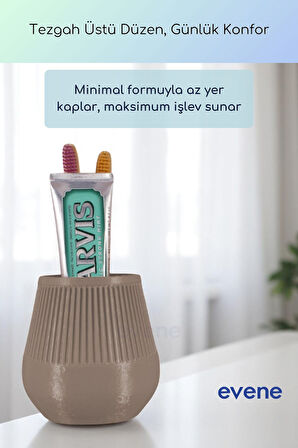 Diş Fırçalığı Diş Fırçalık Diş Fırçası Standı Diş Fırçası Tutucu Siyah Renk Model 88