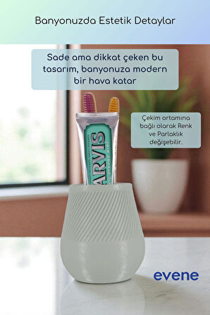 Diş Fırçalığı Diş Fırçalık Diş Fırçası Standı Diş Fırçası Tutucu Siyah Renk Model 89