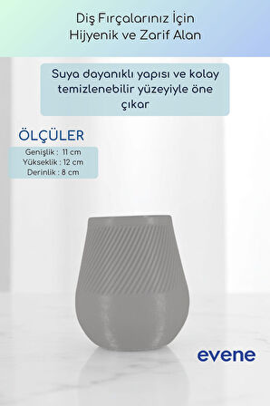 Diş Fırçalığı Diş Fırçalık Diş Fırçası Standı Diş Fırçası Tutucu Siyah Renk Model 89