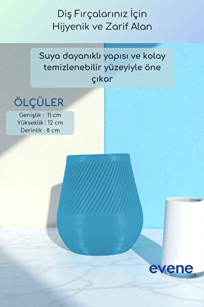 Diş Fırçalığı Diş Fırçalık Diş Fırçası Standı Diş Fırçası Tutucu Siyah Renk Model 89